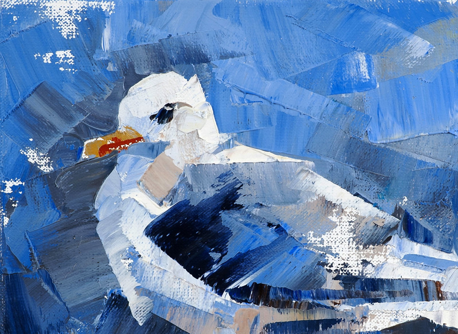 Oil painting Bird on a walk Volodymyr Gluhomanyuk - 4
