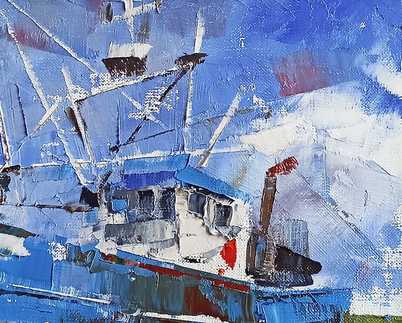 Oil painting A ship at sea Volodymyr Gluhomanyuk - 5