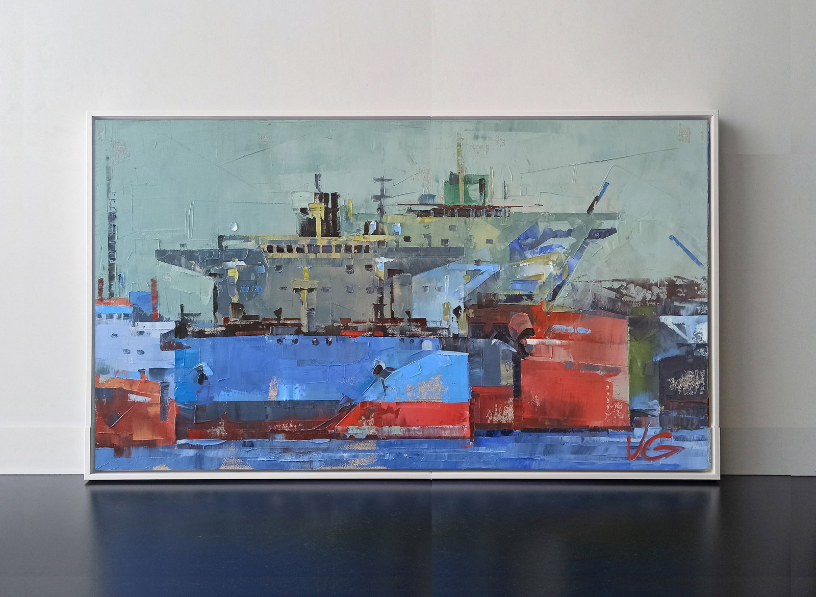 Oil painting Big ships Volodymyr Gluhomanyuk - 2