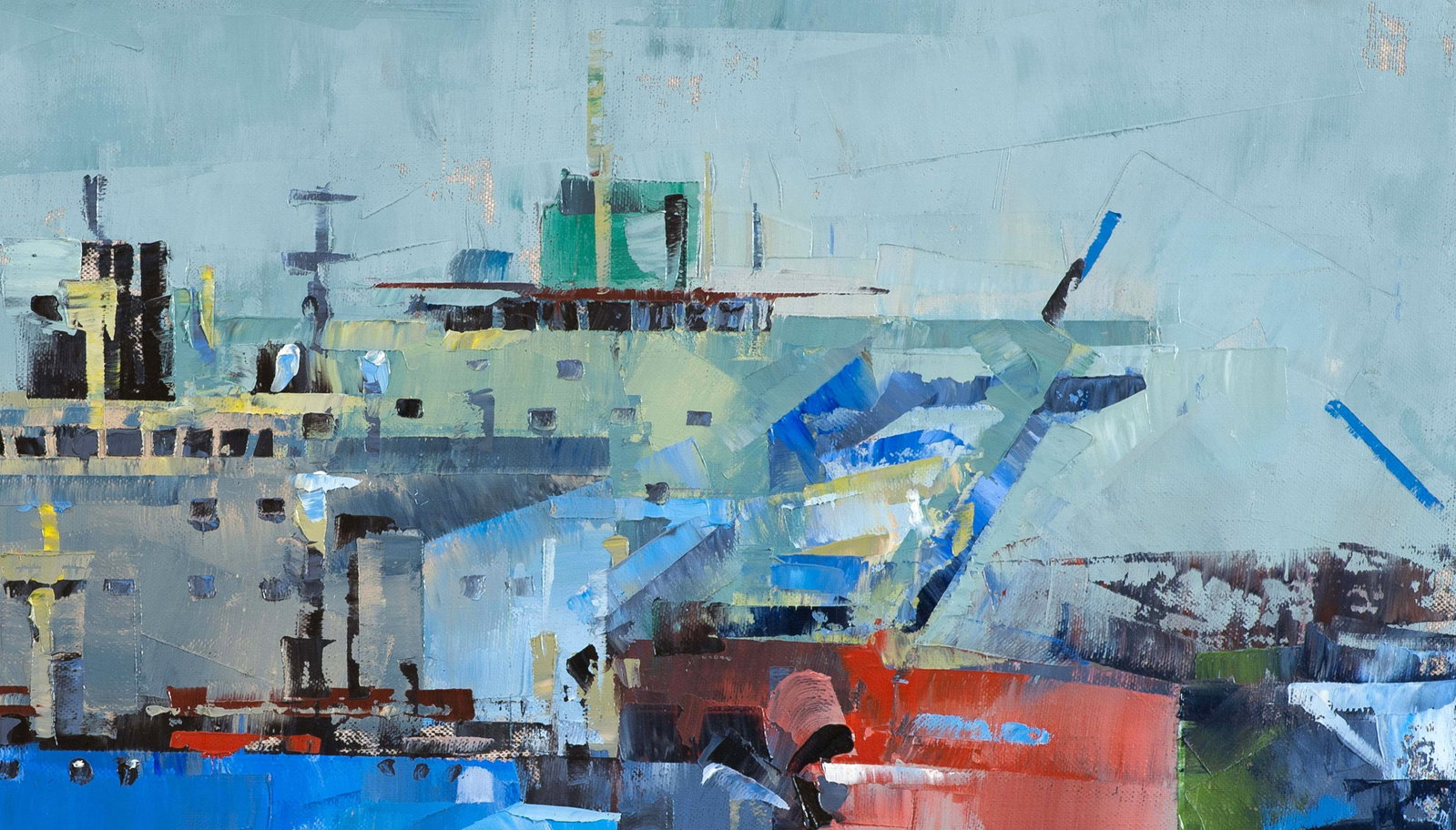 Oil painting Big ships Volodymyr Gluhomanyuk - 5