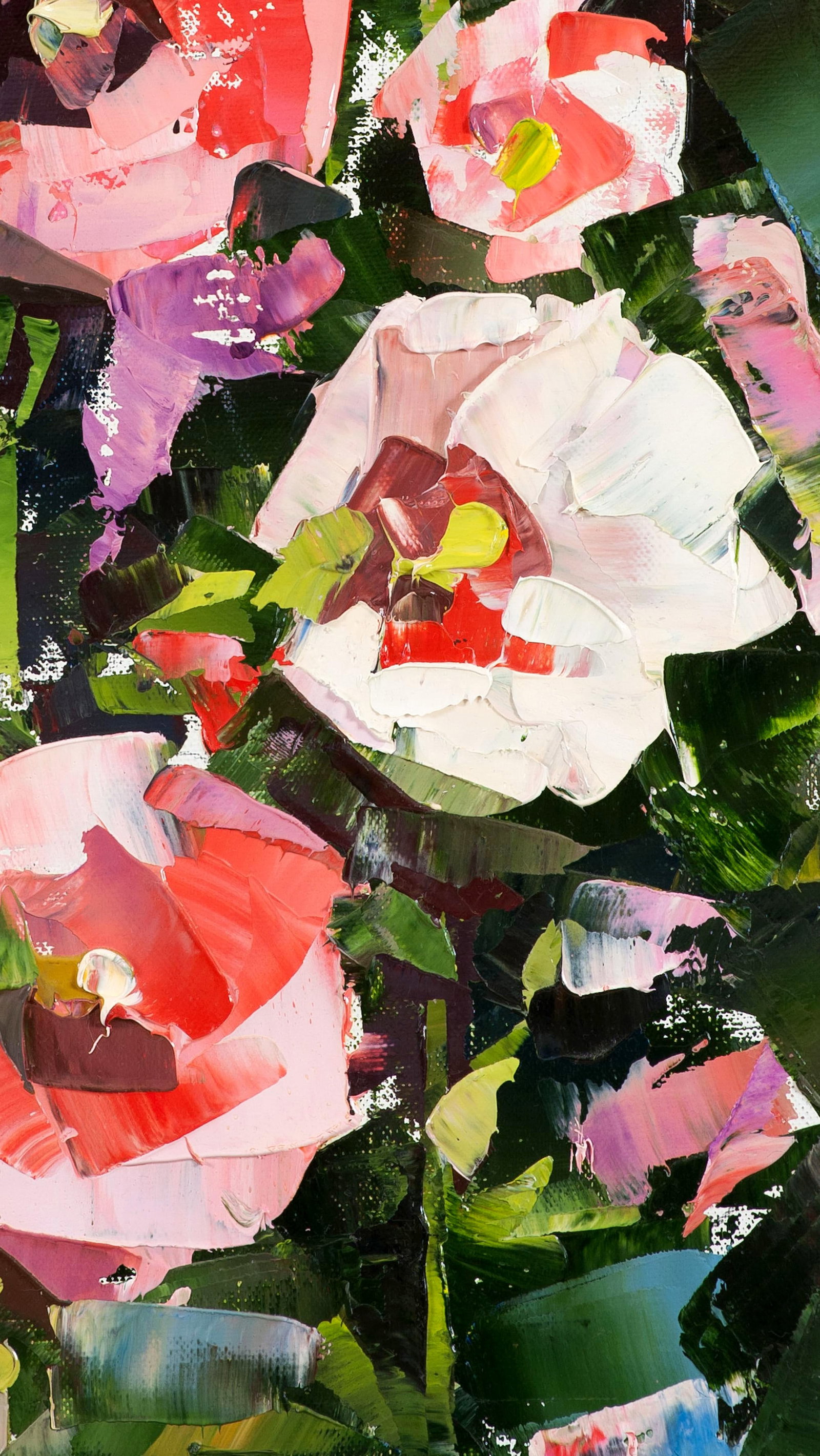 Oil painting Red flowers Volodymyr Gluhomanyuk - 7