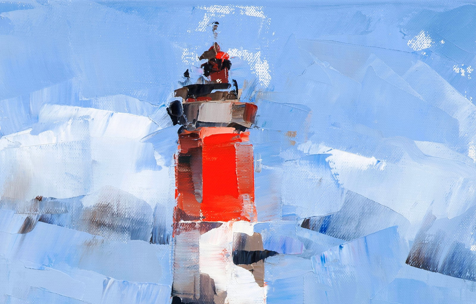 Oil painting Lighthouse Pierres Noires Volodymyr Gluhomanyuk - 5