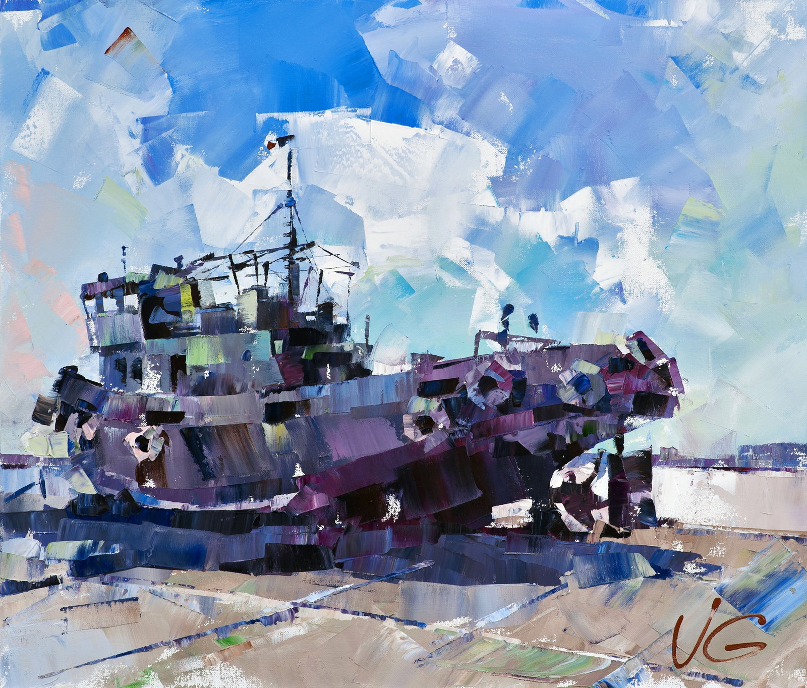Oil painting Always strong Volodymyr Gluhomanyuk: 46GLUX Painter: Volodymyr Gluhomanyuk Size: 60x70 cm/23.62x27.55 inches Components: oil, canvas Original painting CONDITION: excellent ARTIST: Volodymyr Gluhomanyuk I was born in 1964, in Kyiv. I