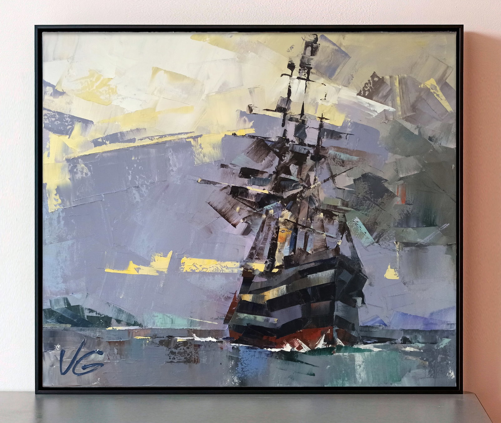 Oil painting Ghost ship Volodymyr Gluhomanyuk - 2