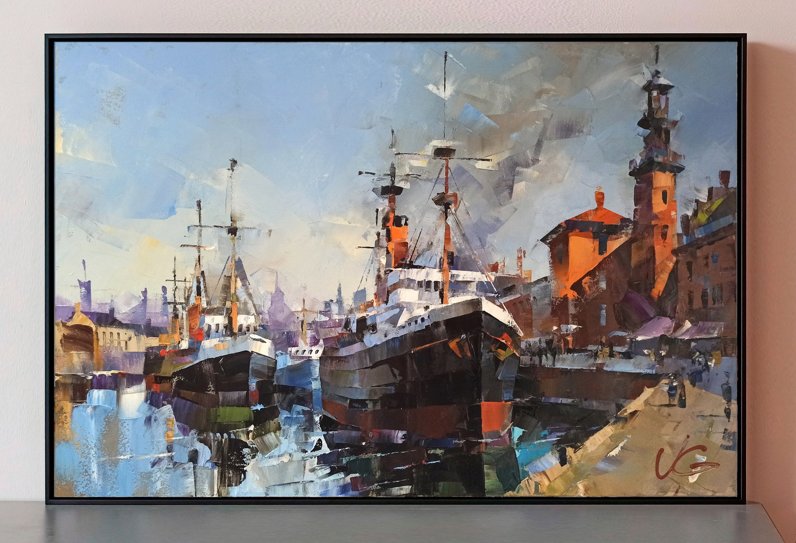 Oil painting Morning bustle Volodymyr Gluhomanyuk - 2