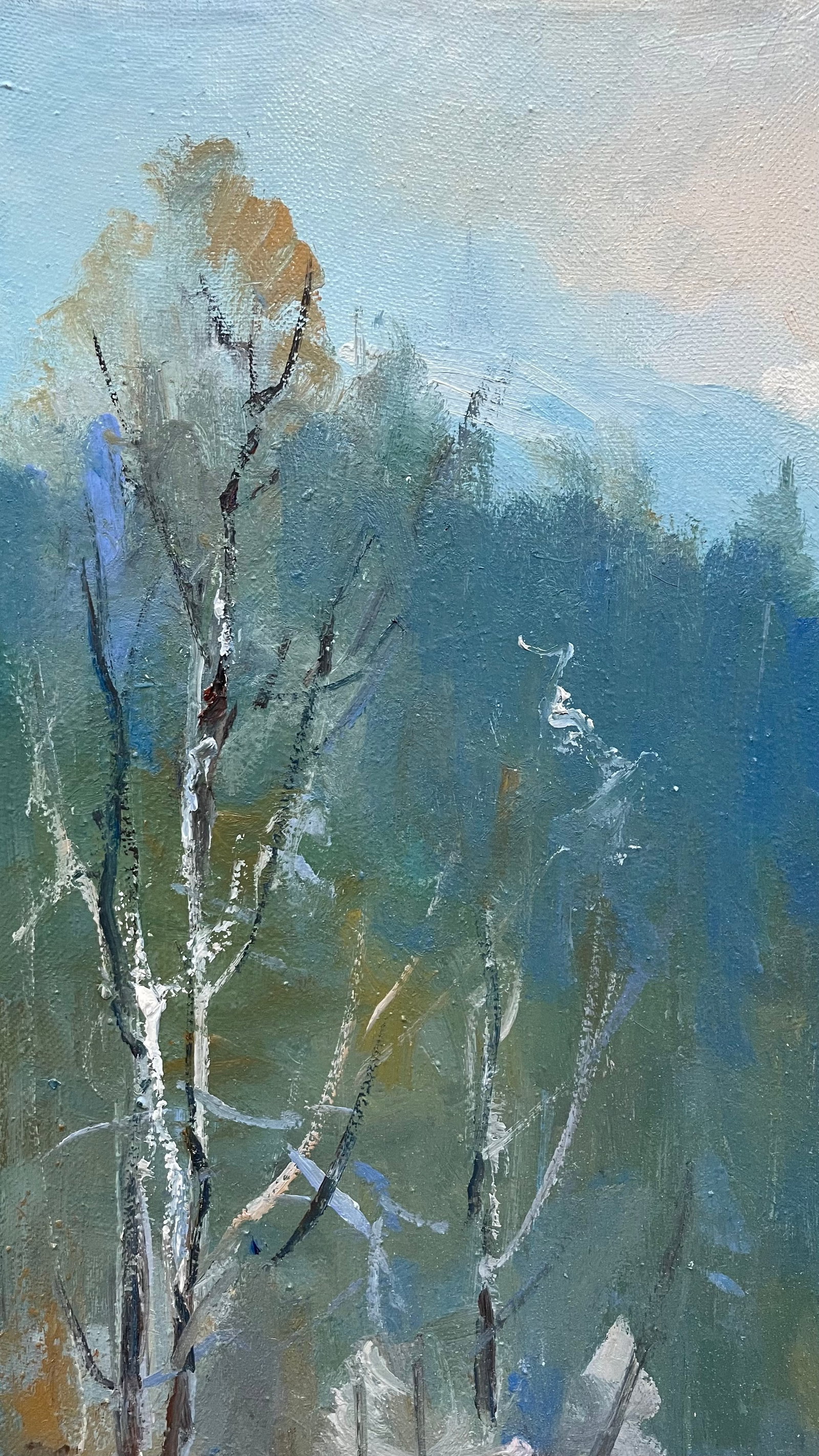 Oil painting Dridge in the winter Ivan Romanyuk - 2