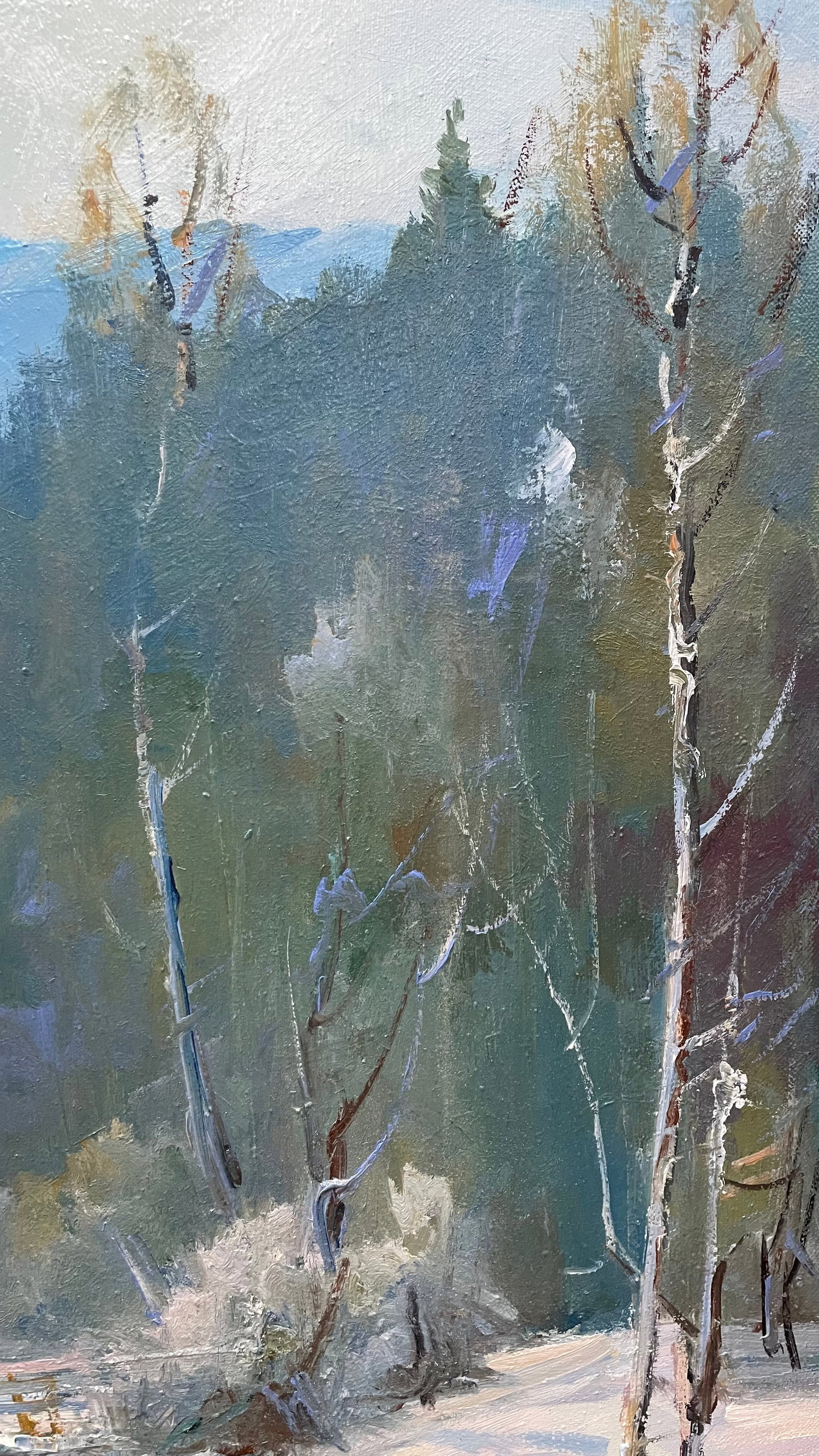 Oil painting Dridge in the winter Ivan Romanyuk - 4