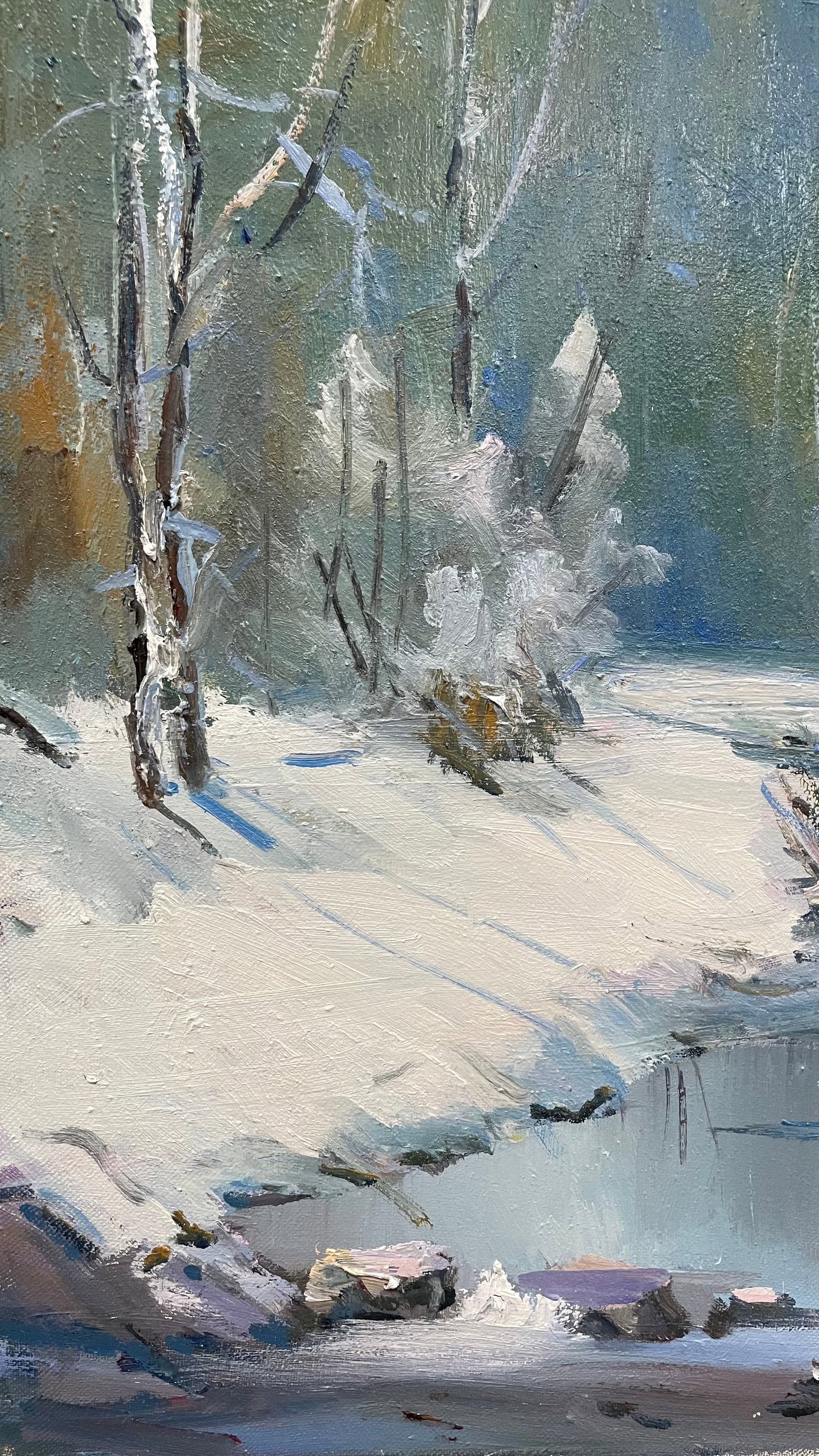 Oil painting Dridge in the winter Ivan Romanyuk - 5