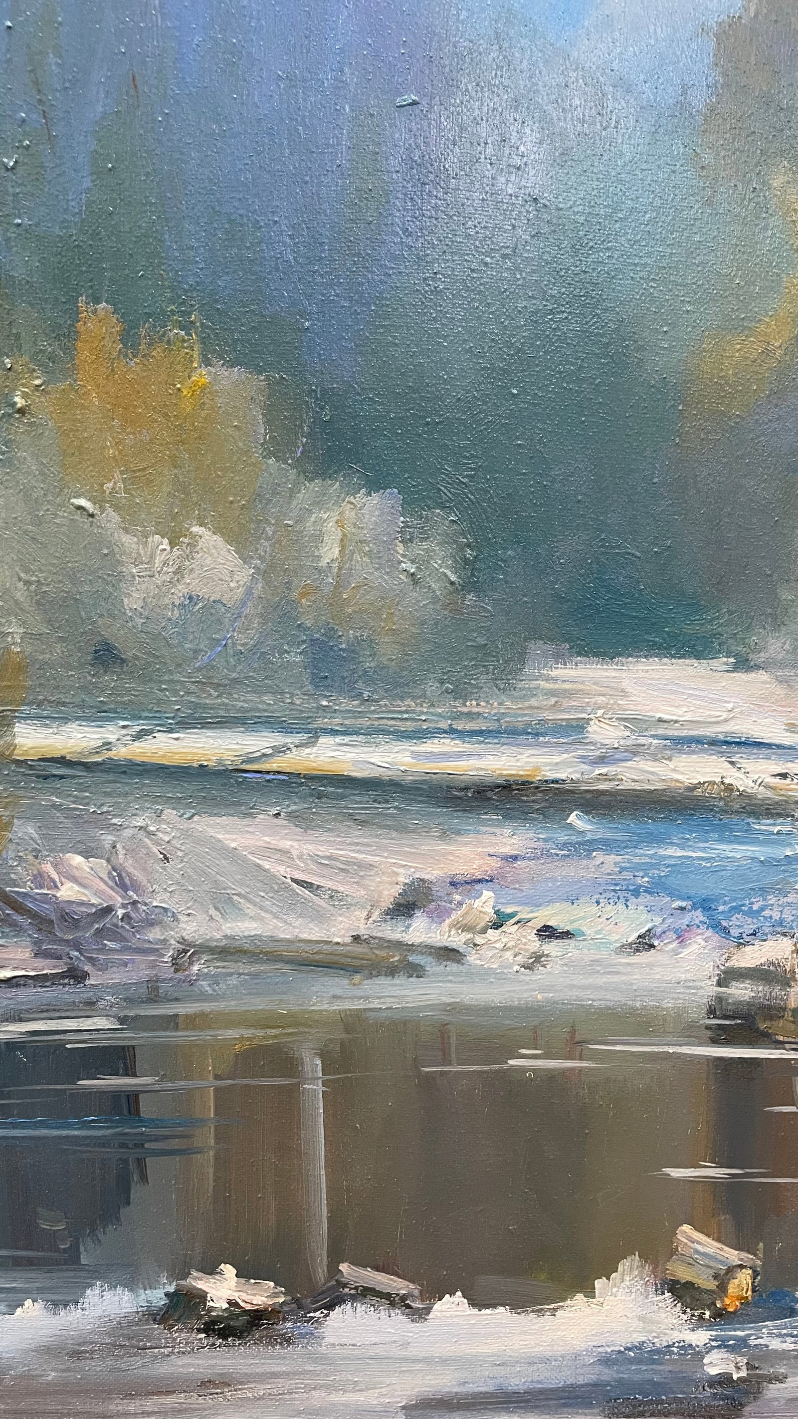 Oil painting Dridge in the winter Ivan Romanyuk - 6