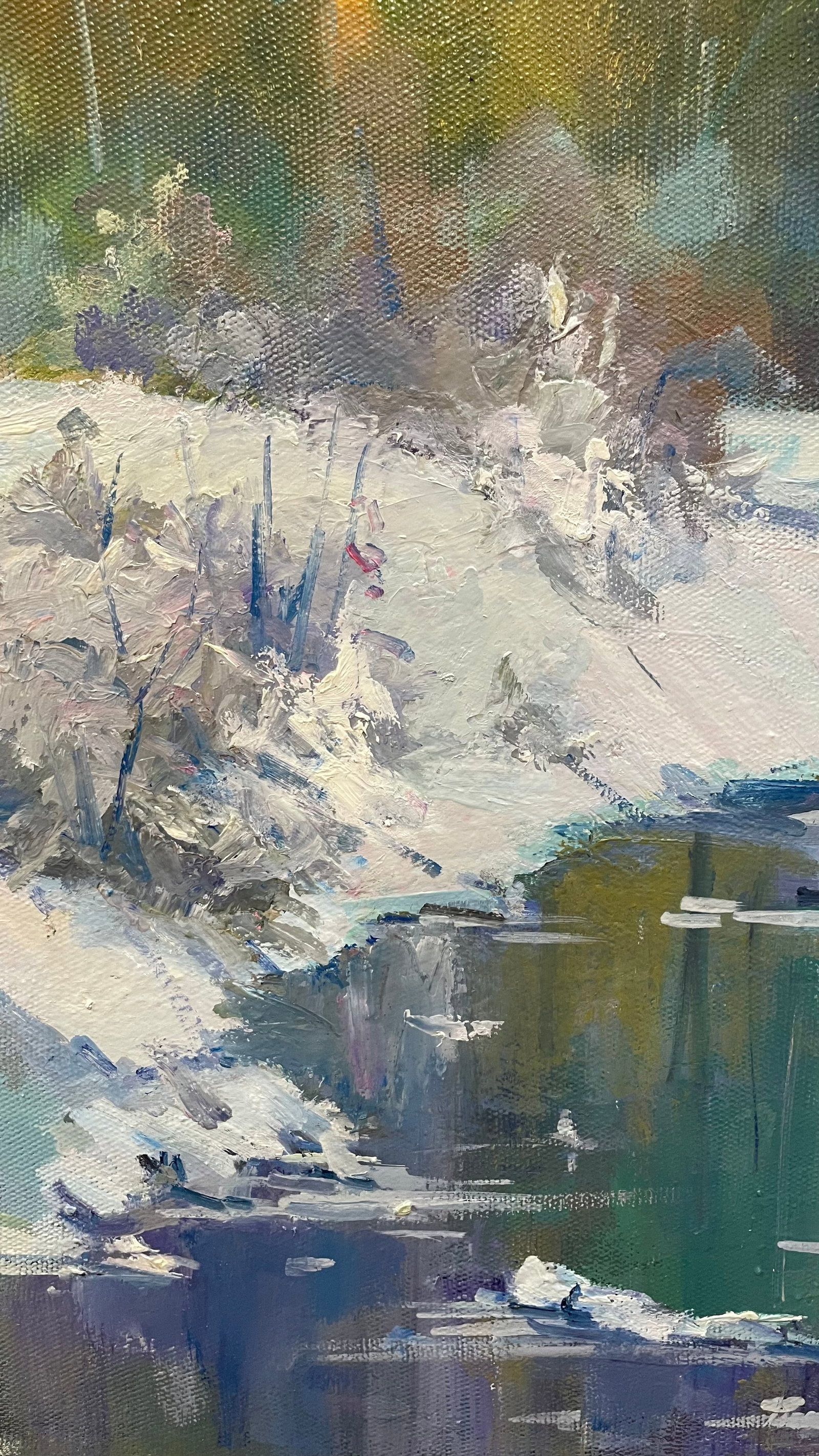 Oil painting River melting Ivan Romanyuk - 5