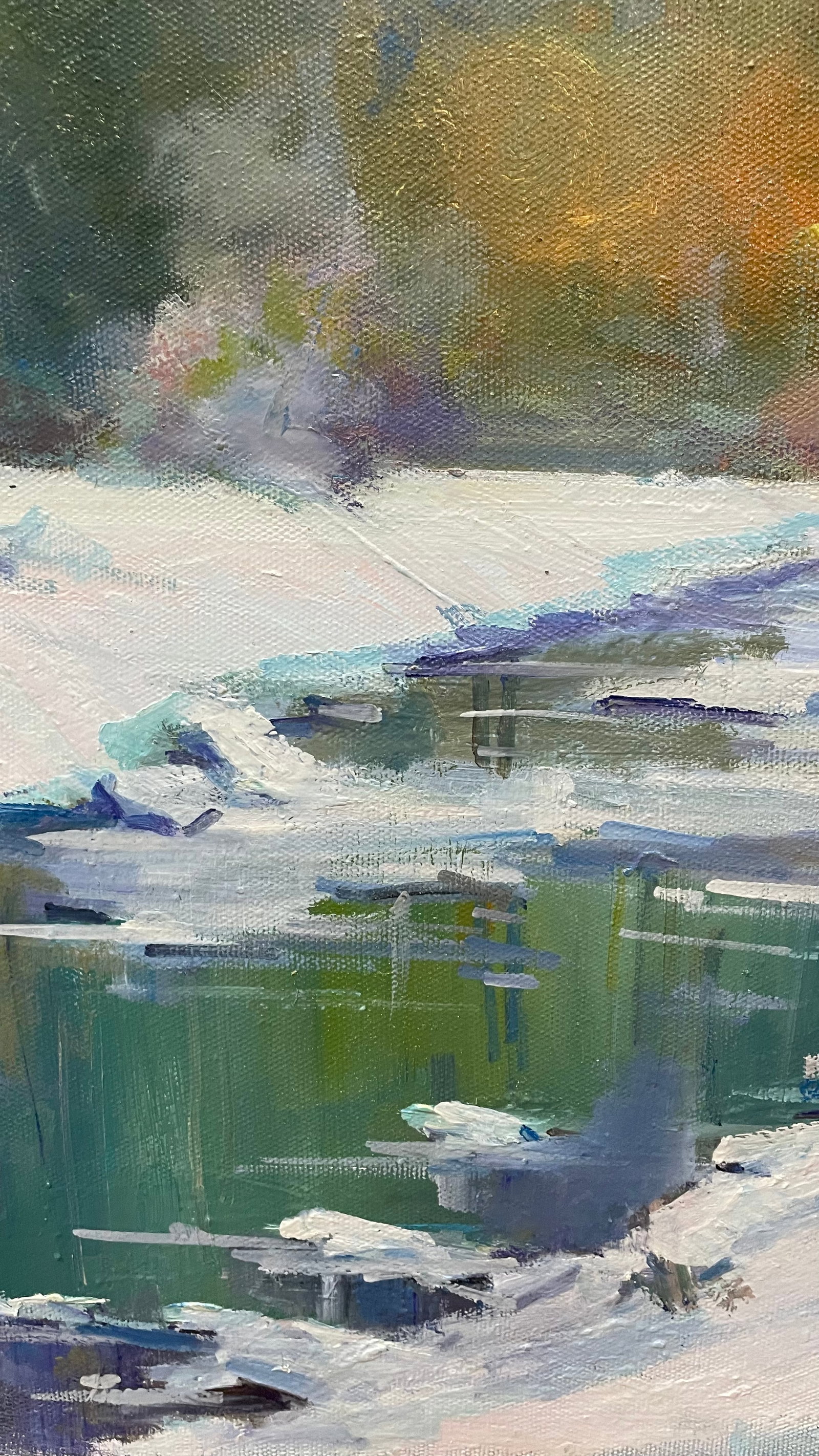 Oil painting River melting Ivan Romanyuk - 6