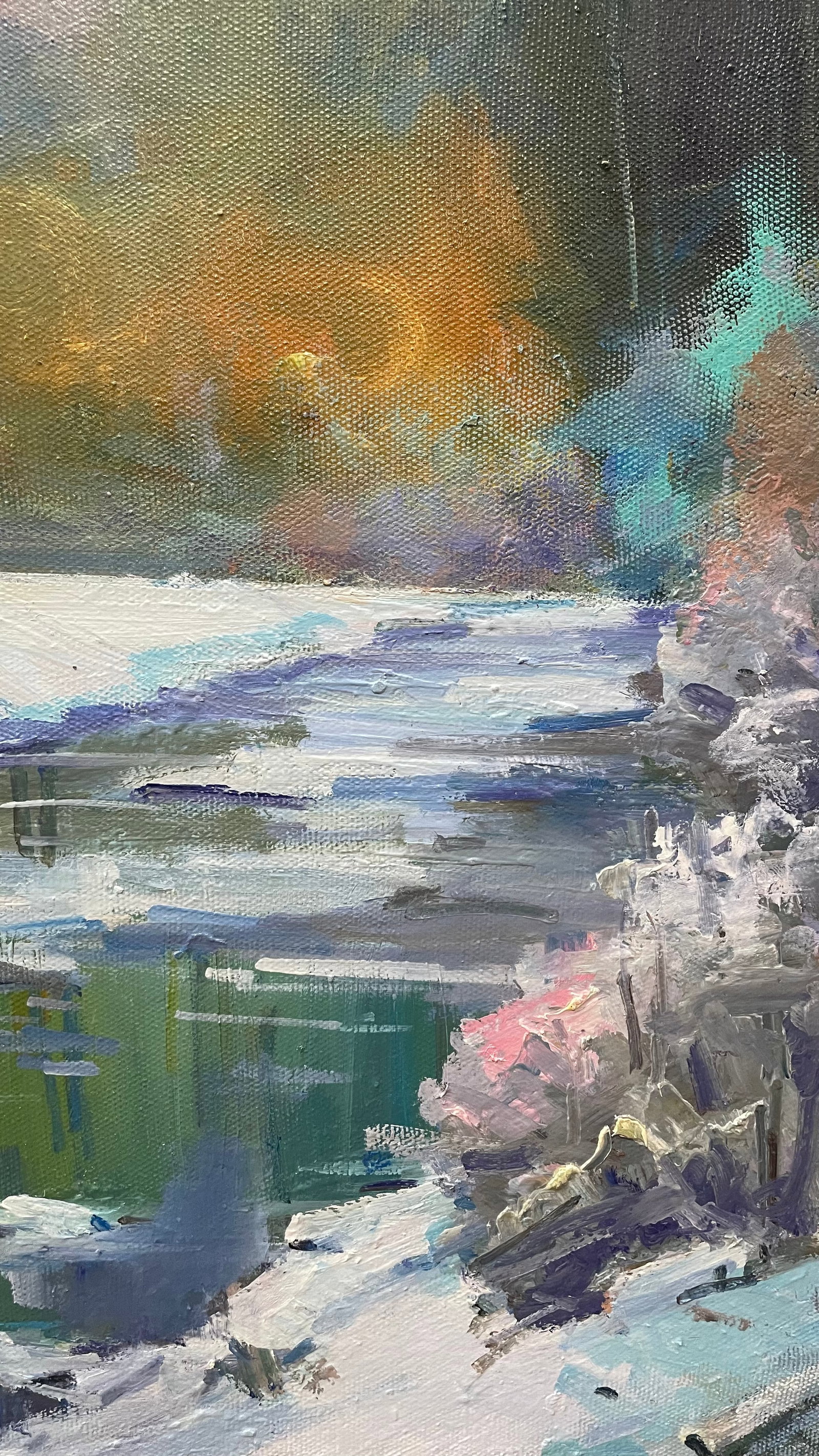 Oil painting River melting Ivan Romanyuk - 7