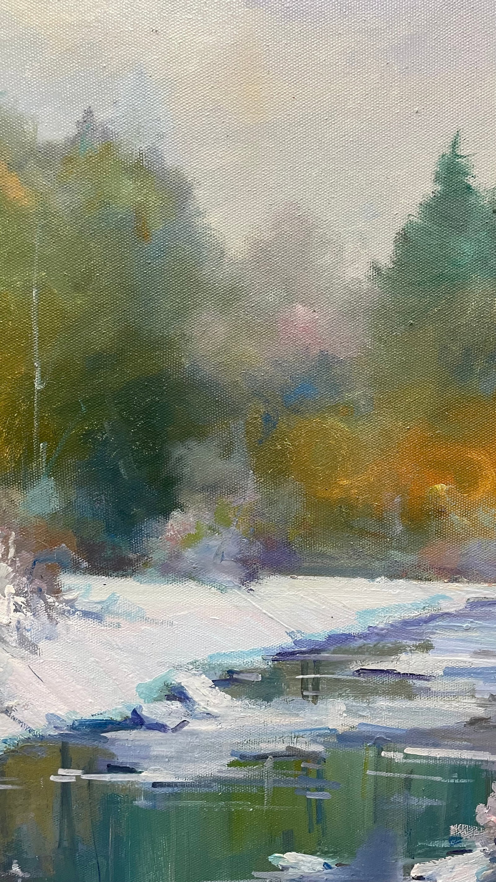 Oil painting River melting Ivan Romanyuk - 8