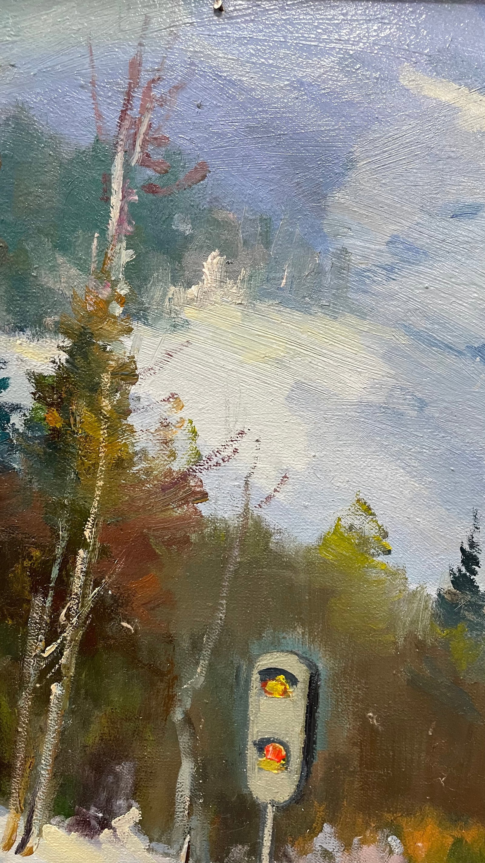 Oil painting Mountain train Ivan Romanyuk - 3