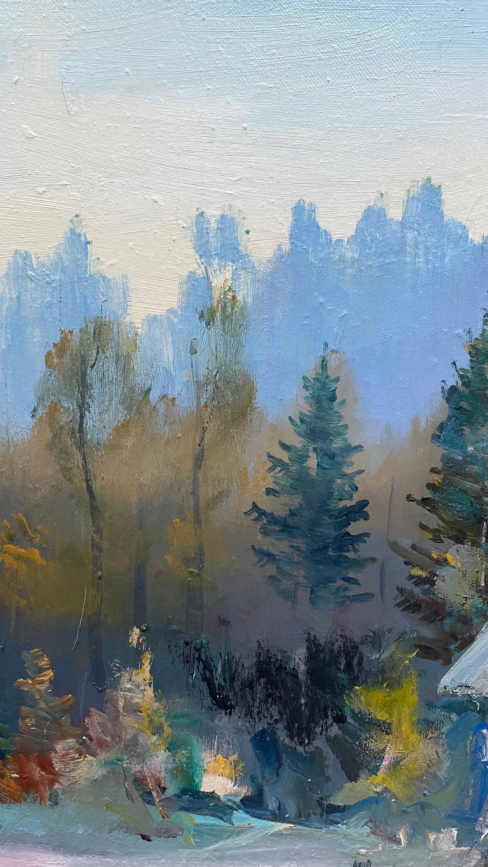 Oil painting Forester's hut Ivan Romanyuk - 2
