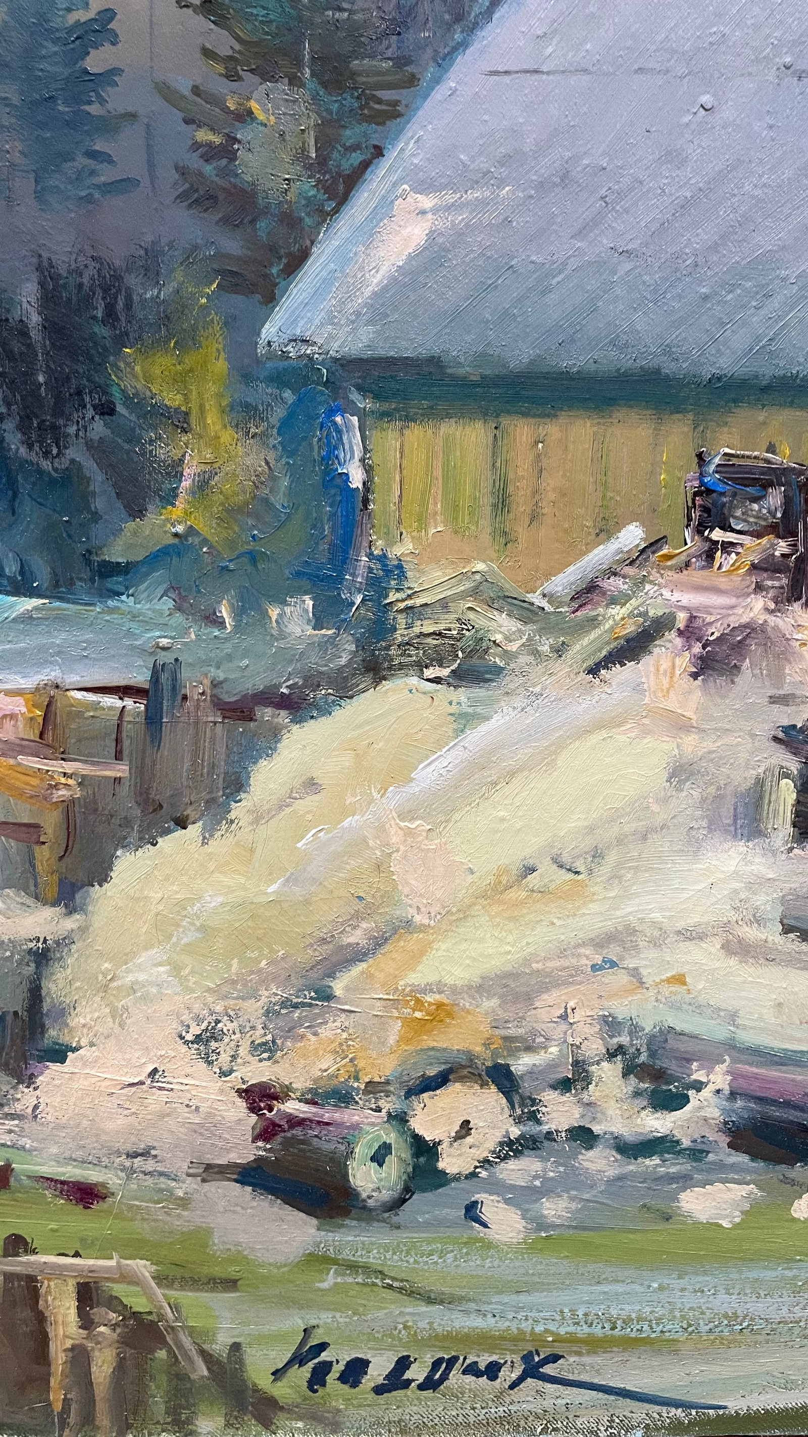 Oil painting Forester's hut Ivan Romanyuk - 3
