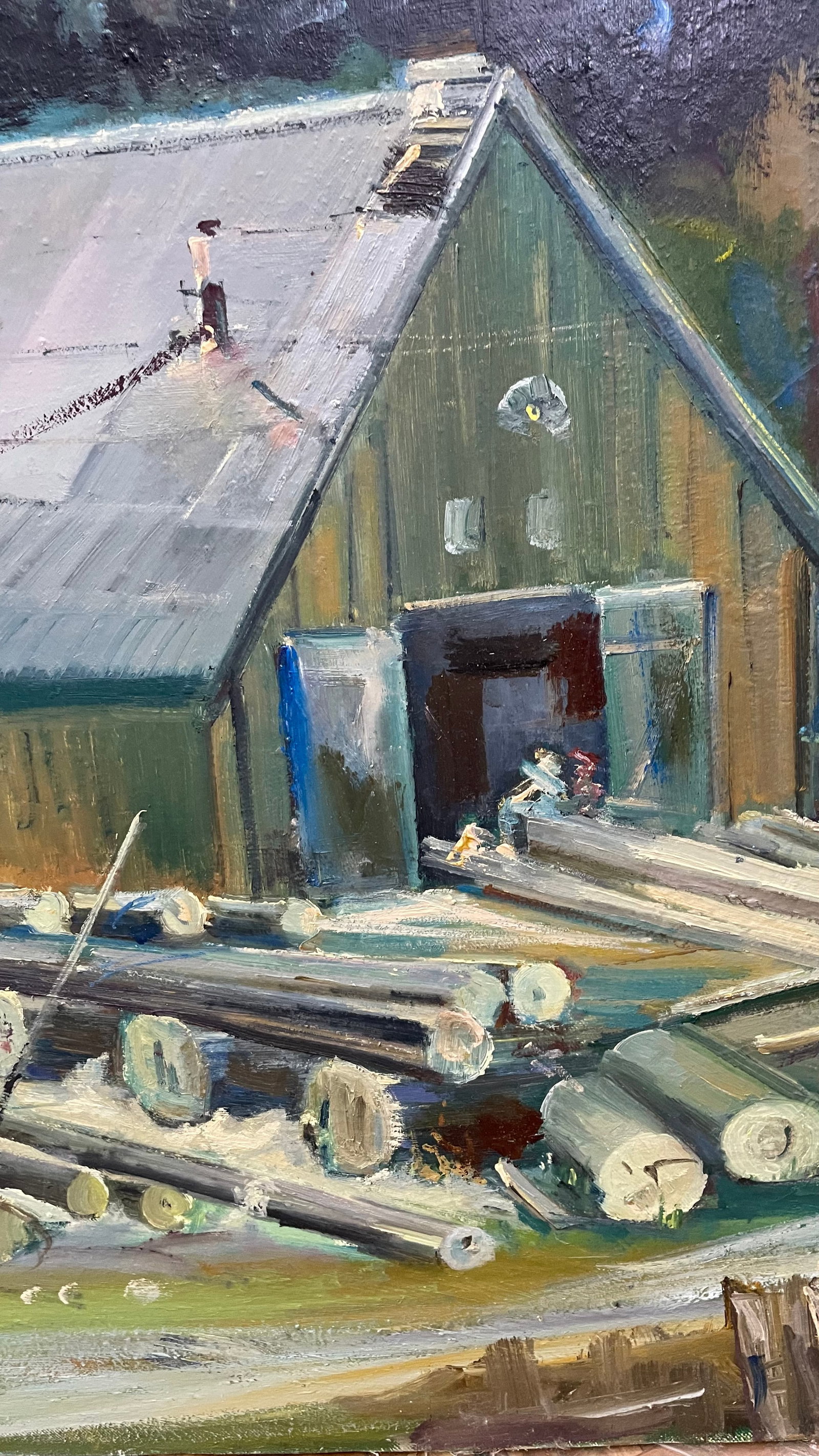 Oil painting Forester's hut Ivan Romanyuk - 4