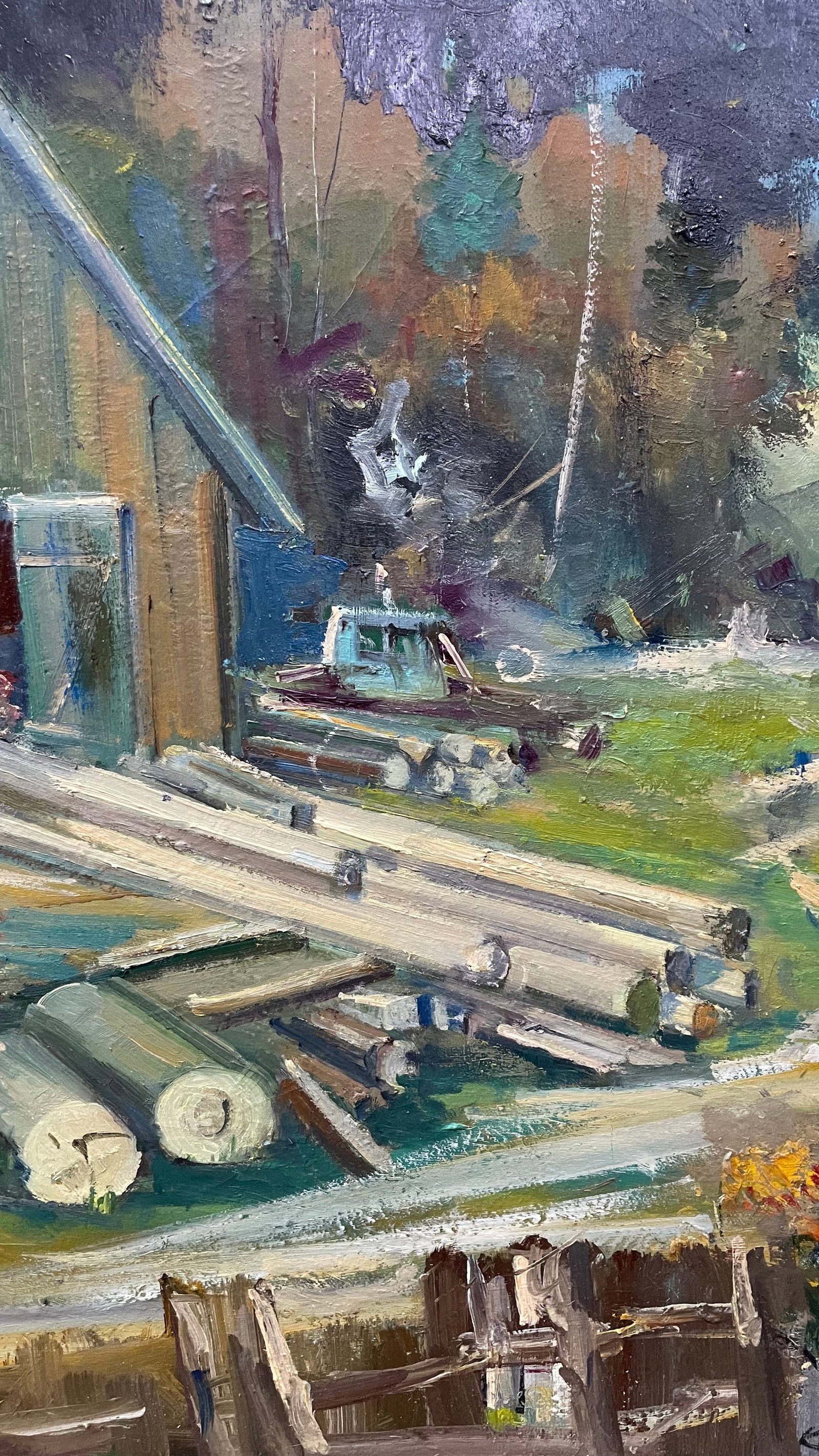Oil painting Forester's hut Ivan Romanyuk - 5