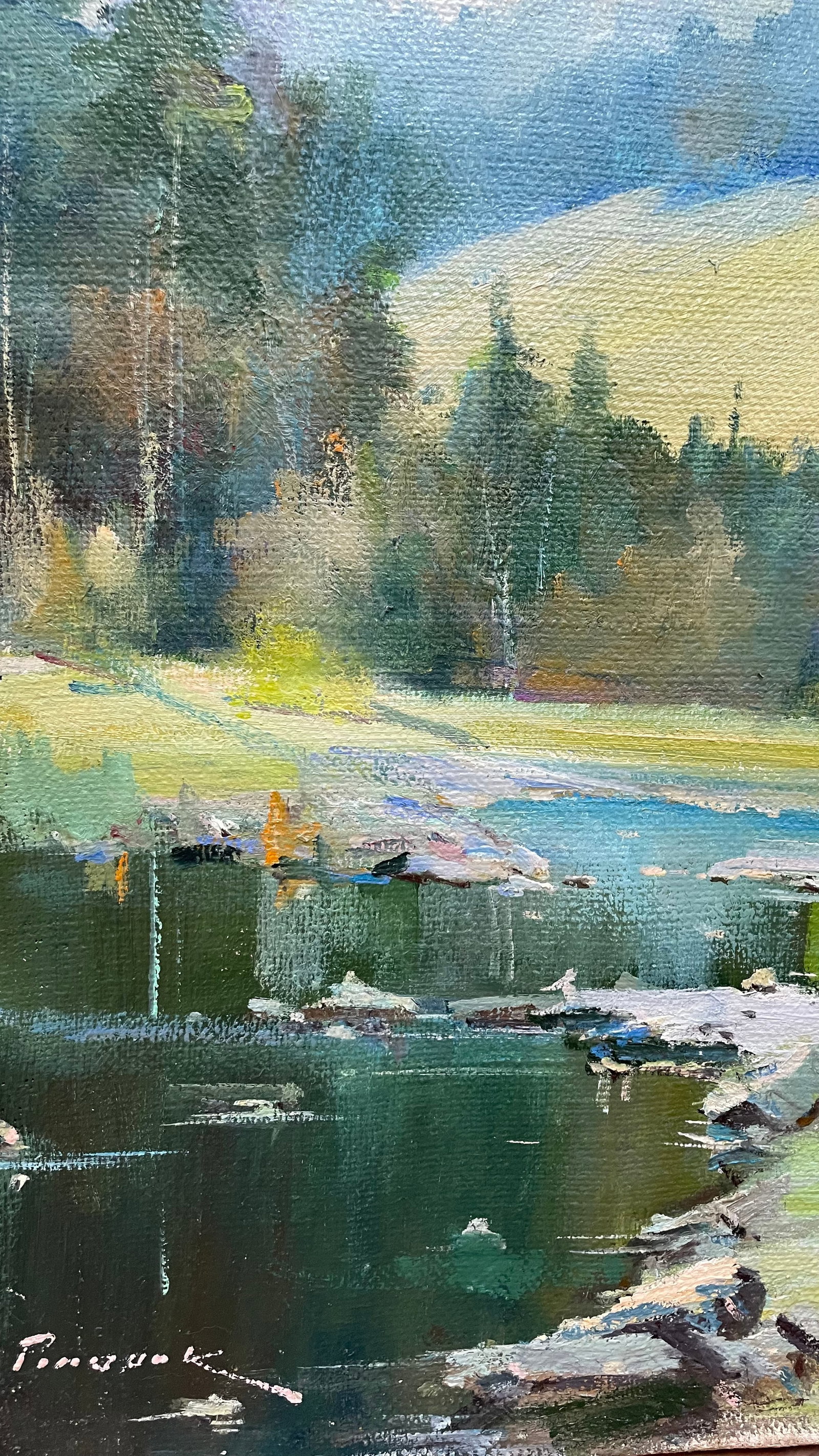 Oil painting River bend Ivan Romanyuk - 6