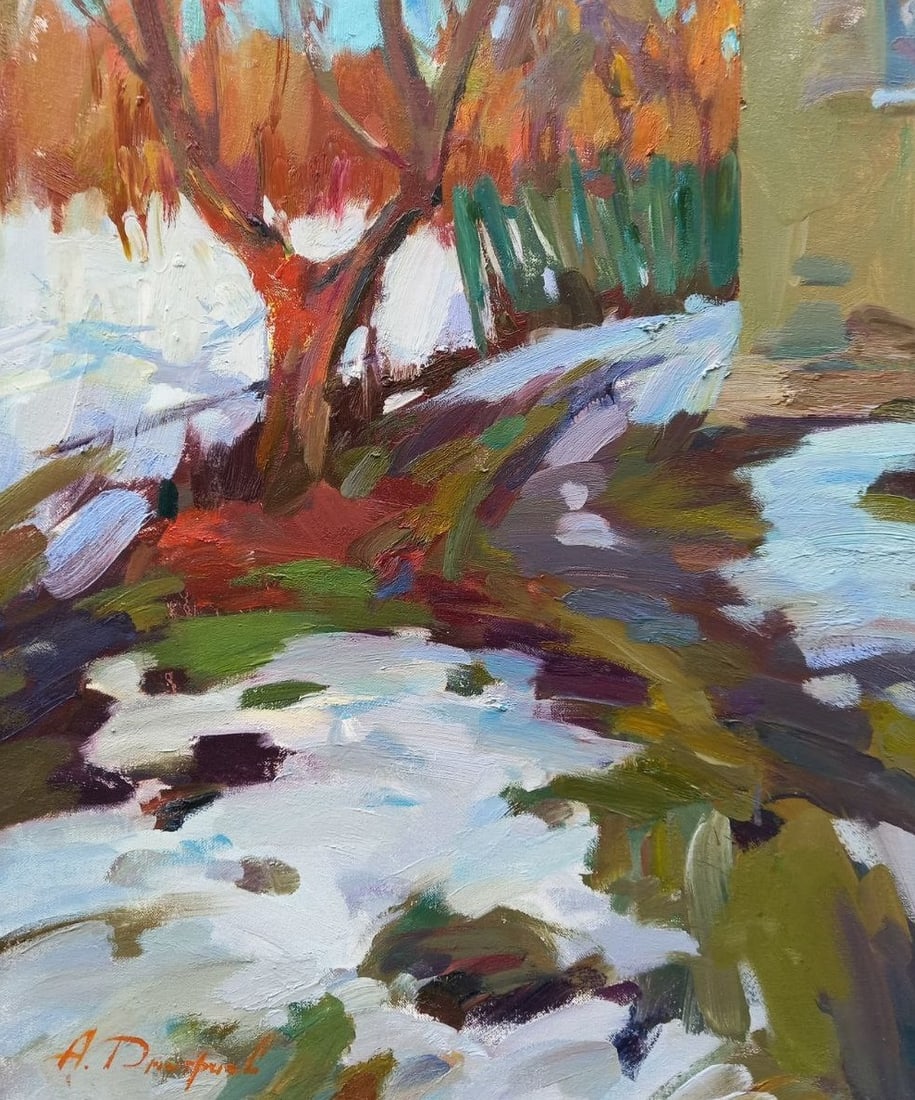 Oil painting March Alex Ditriev: 06AD Painter: Alex Ditriev S?ze: 50x60 cm/19.6x23.6 inches Components: oil, canvas Original painting from our collection ERA: 2022 Short information: Alex was born on May 10, 1977 in the city of Nikol