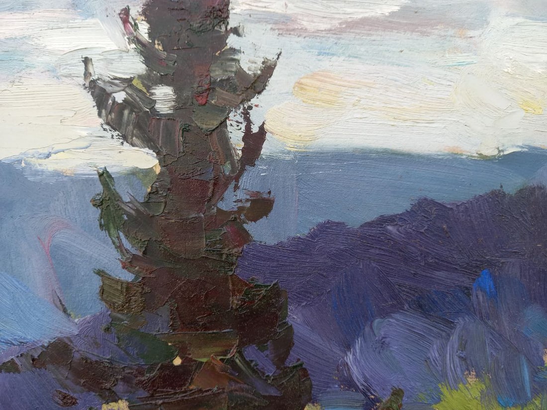 Oil painting Mountain pasture ground Alex Ditriev - 3