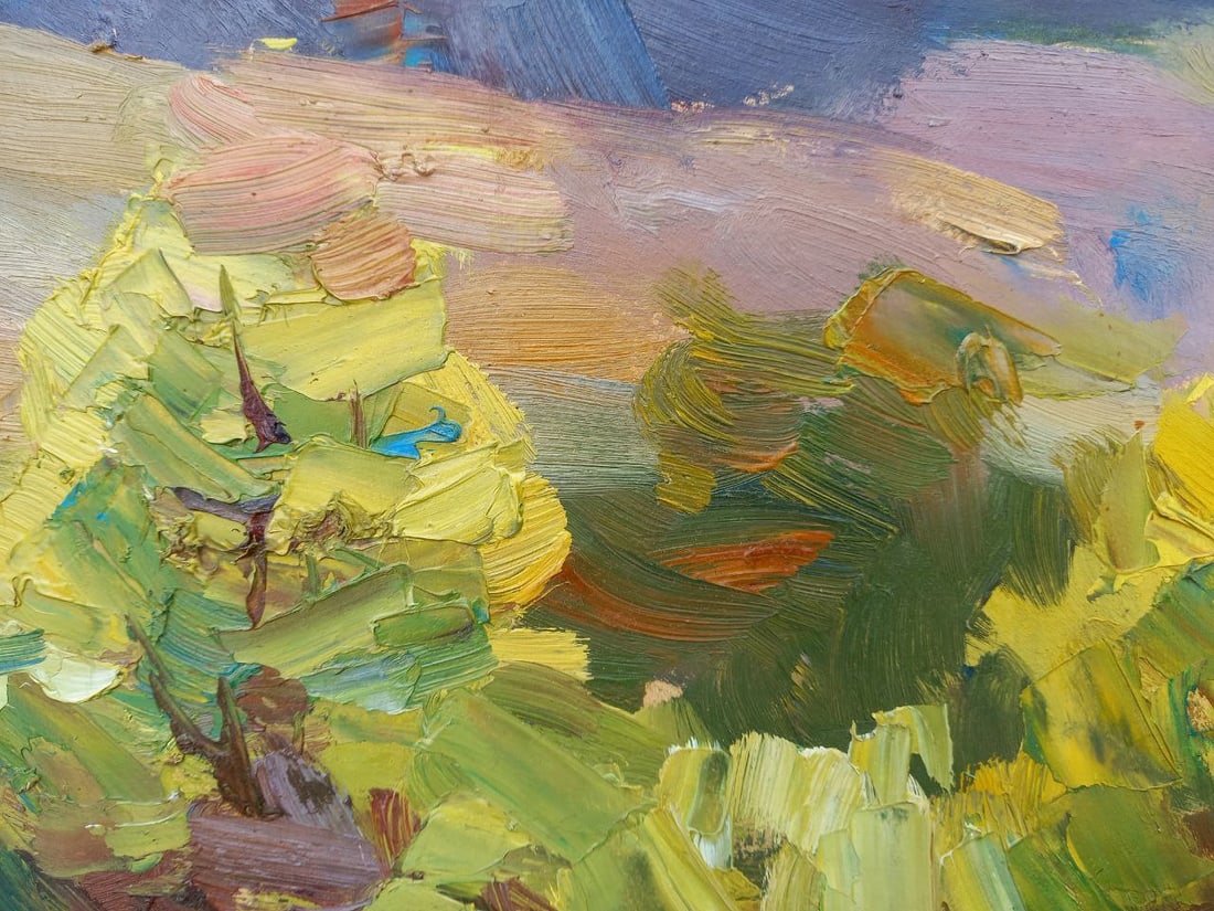 Oil painting Mountain pasture ground Alex Ditriev - 5