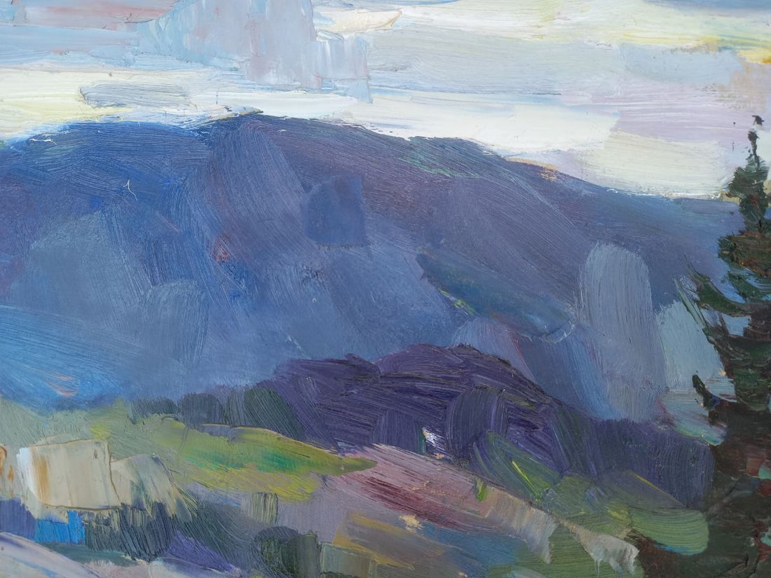 Oil painting Mountain pasture ground Alex Ditriev - 8
