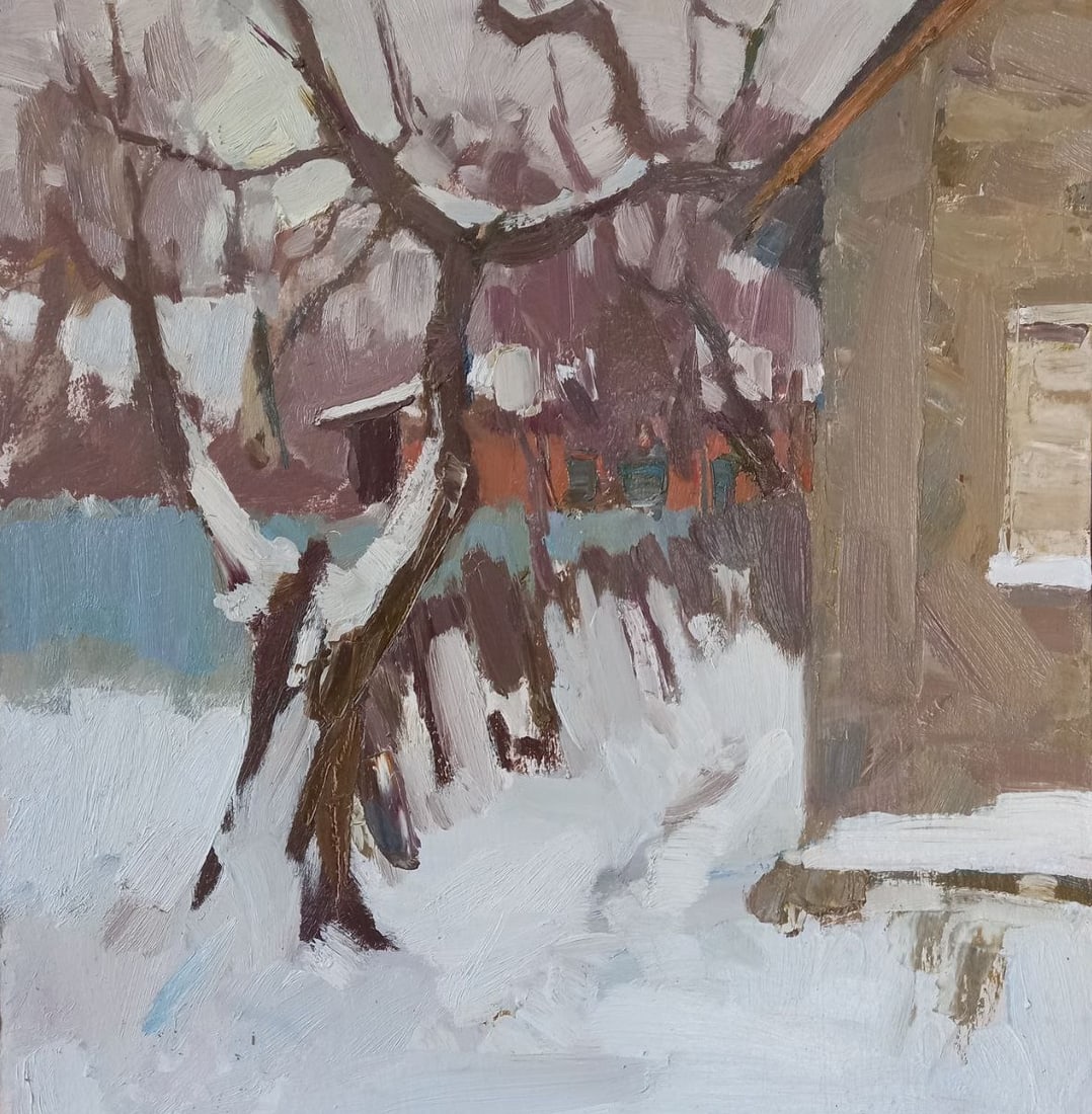 Oil painting Morning Alex Ditriev: 43AD Painter: Alex Ditriev S?ze: 40x42 cm/15.7x16.5 inches Components: oil, cardboard Original painting from our collection ERA: Short information: Alex was born on May 10, 1977 in the city of Nikolae