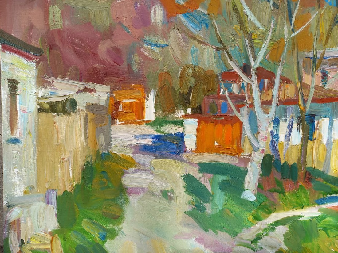 Oil painting mountain village Alex Ditriev - 3