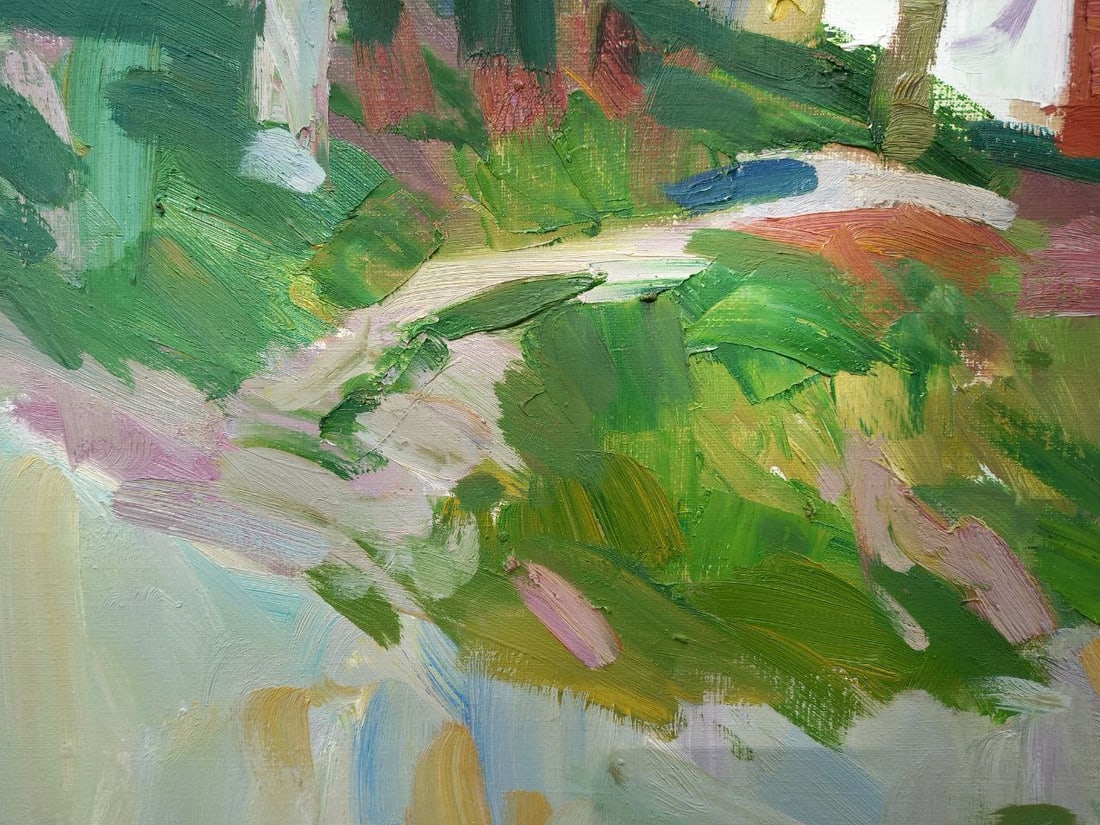 Oil painting mountain village Alex Ditriev - 4