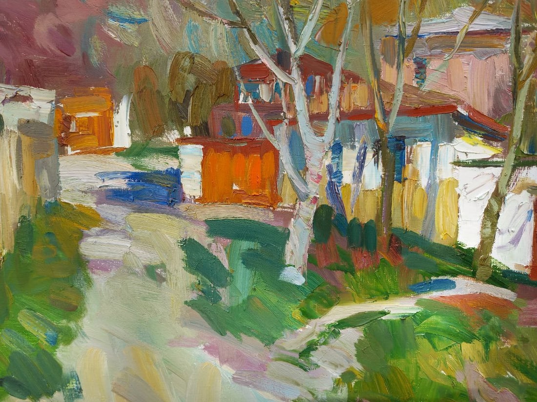 Oil painting mountain village Alex Ditriev - 5