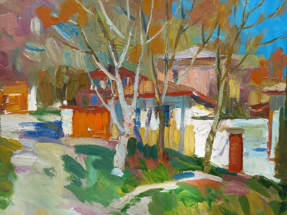 Oil painting mountain village Alex Ditriev - 6