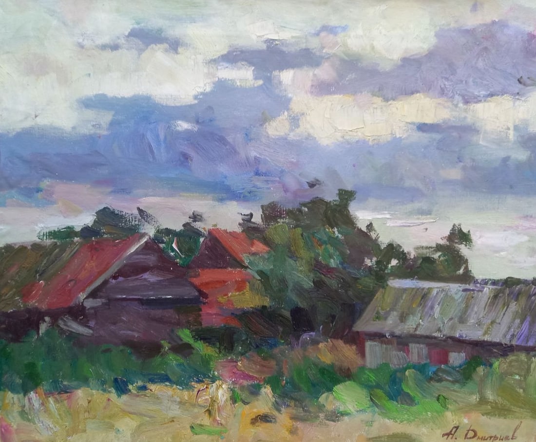 Oil painting Windy Alex Ditriev: 107AD Painter: Alex Ditriev S?ze: 50x60 cm/19.7x23.6 inches Components: oil, canvas Original painting from our collection ERA: Short information: Alex was born on May 10, 1977 in the city of Nikolaev.