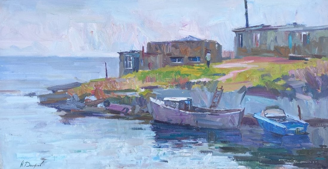 Oil painting Rapanola Alex Ditriev: 118AD Painter: Alex Ditriev S?ze: 95x50 cm/37.4x19.7 inches Components: oil, canvas Original painting from our collection ERA: Short information: Alex was born on May 10, 1977 in the city of Nikolaev.