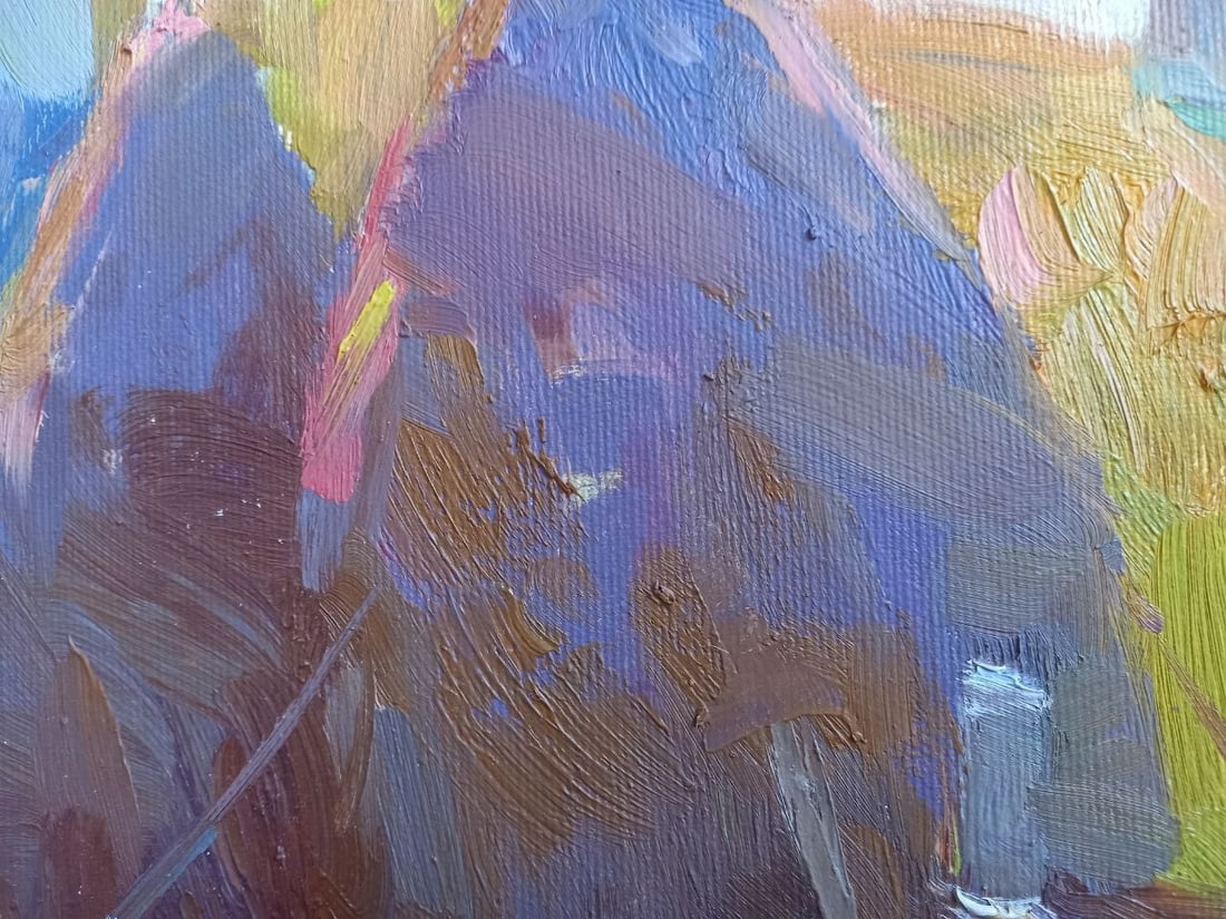 Oil painting October sun in the Carpathians Alex Ditriev - 3