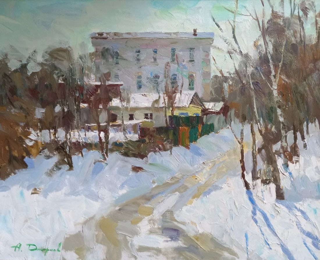 Oil painting Silver morning Alex Ditriev: 132AD Painter: Alex Ditriev S?ze: 65x80 cm/25.6x31.5 inches Components:oil, canvas Original painting from our collection ERA: Short information: Alex was born on May 10, 1977 in the city of Nikolaev. 