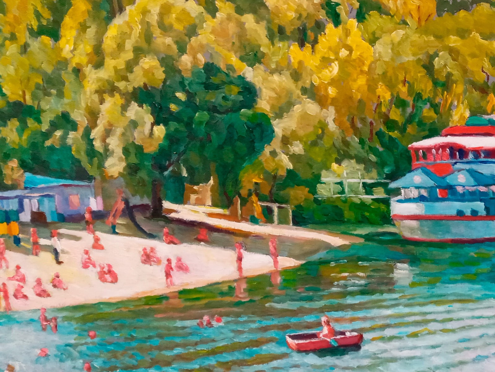 Oil painting Hydropark on the Dnieper. Kyiv Valerii B - 4