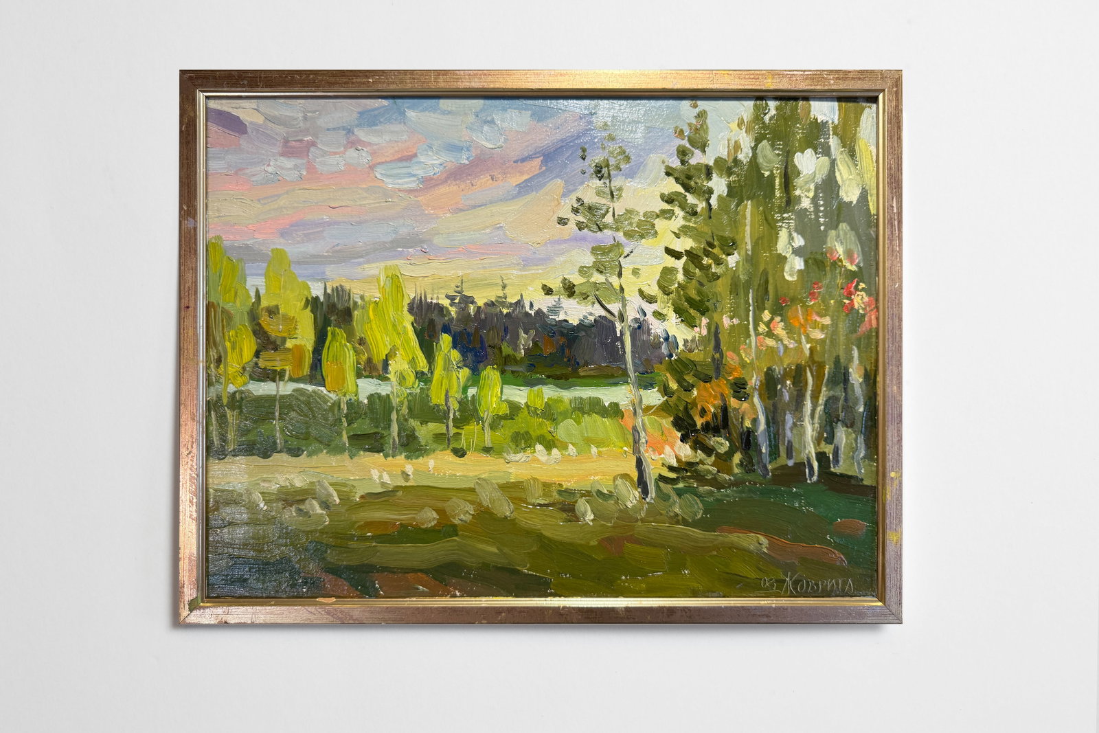 Oil painting with frame Evening K. Leonid - 2