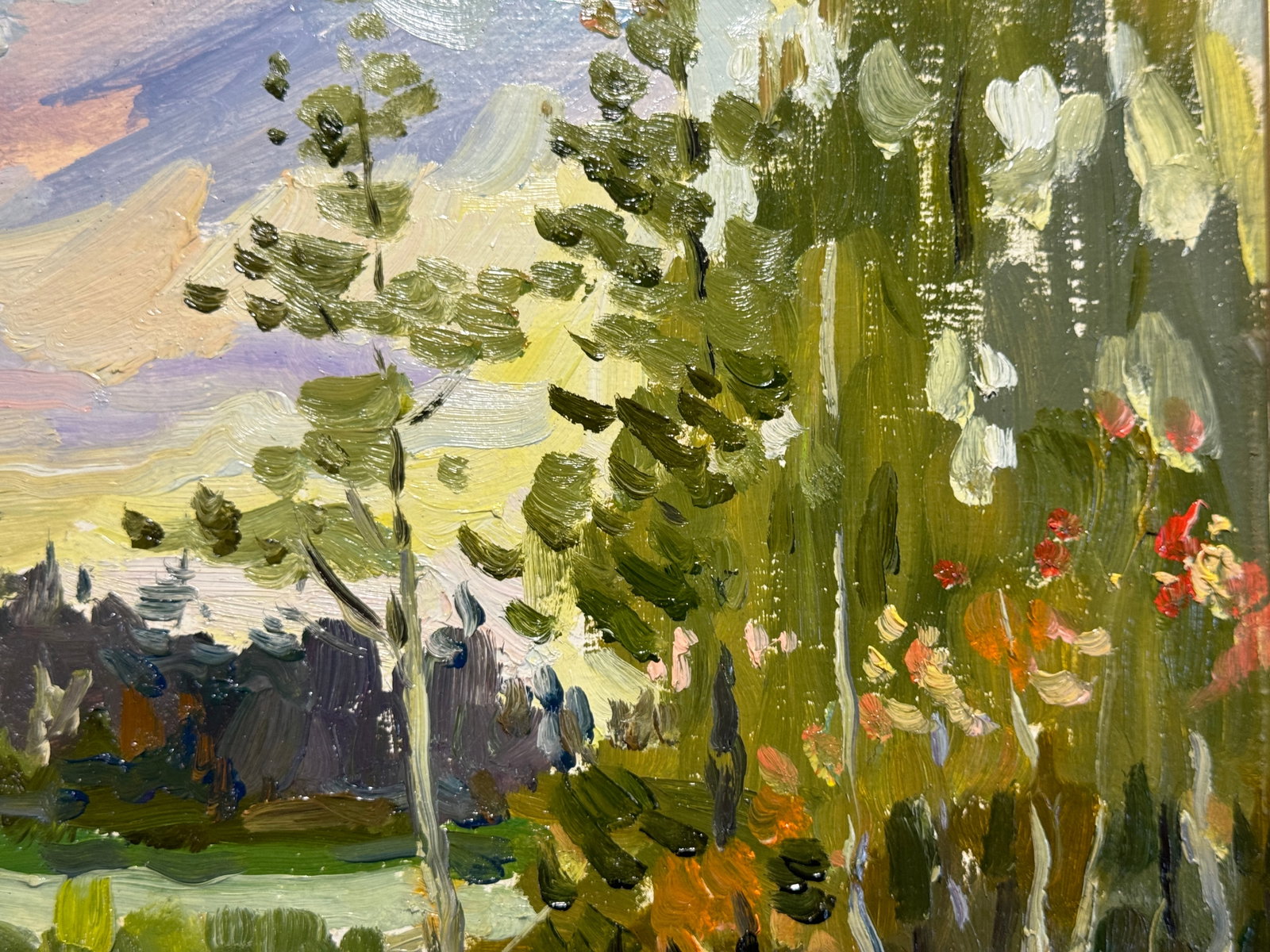 Oil painting with frame Evening K. Leonid - 4
