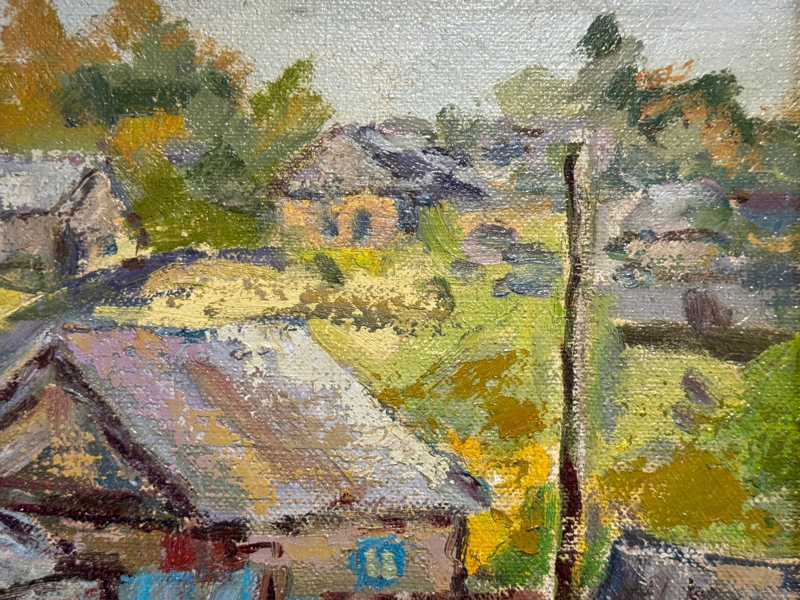 Oil painting with frame Village K. Leonid - 3