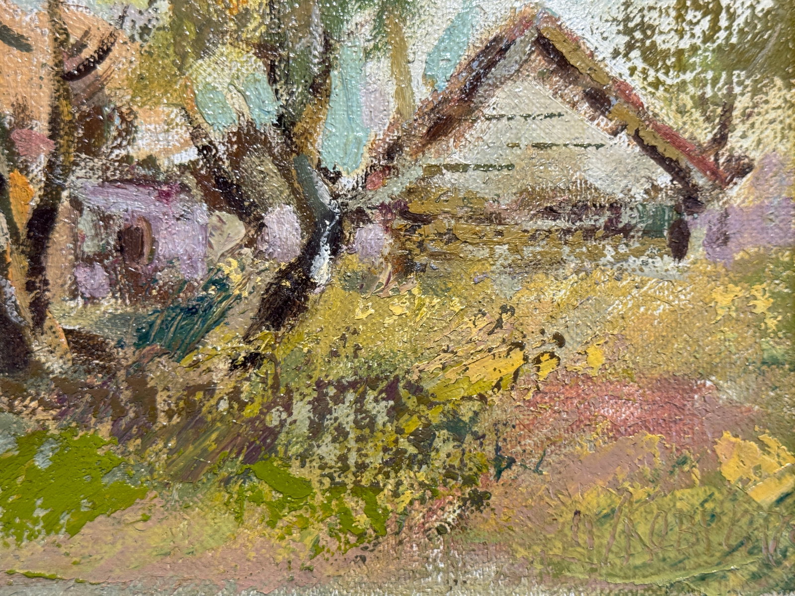 Oil painting with frame Autumn K. Leonid - 2