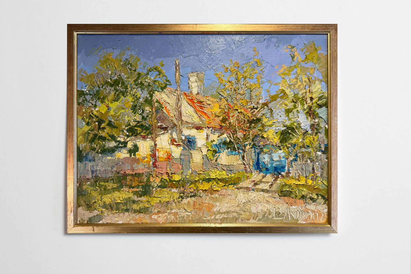 Oil painting with frame Peasant house in the Caucasus K. Leonid - 2