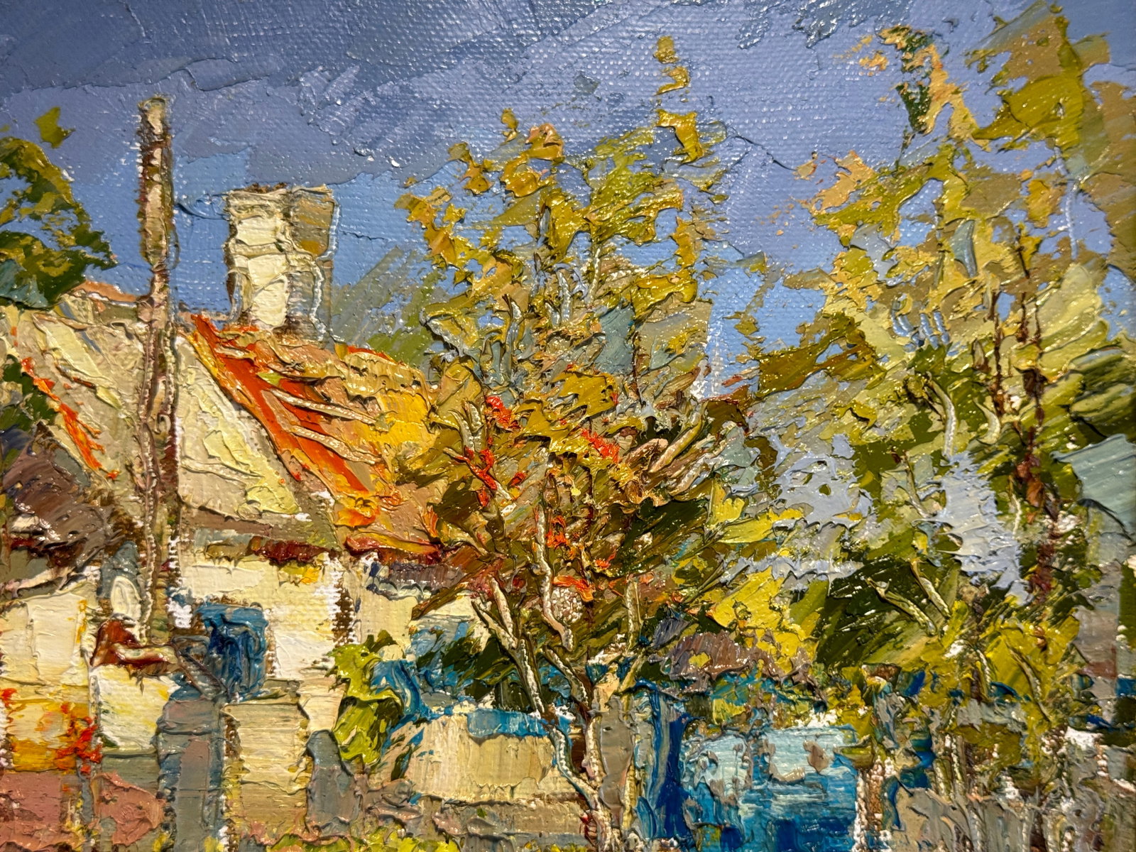 Oil painting with frame Peasant house in the Caucasus K. Leonid - 3