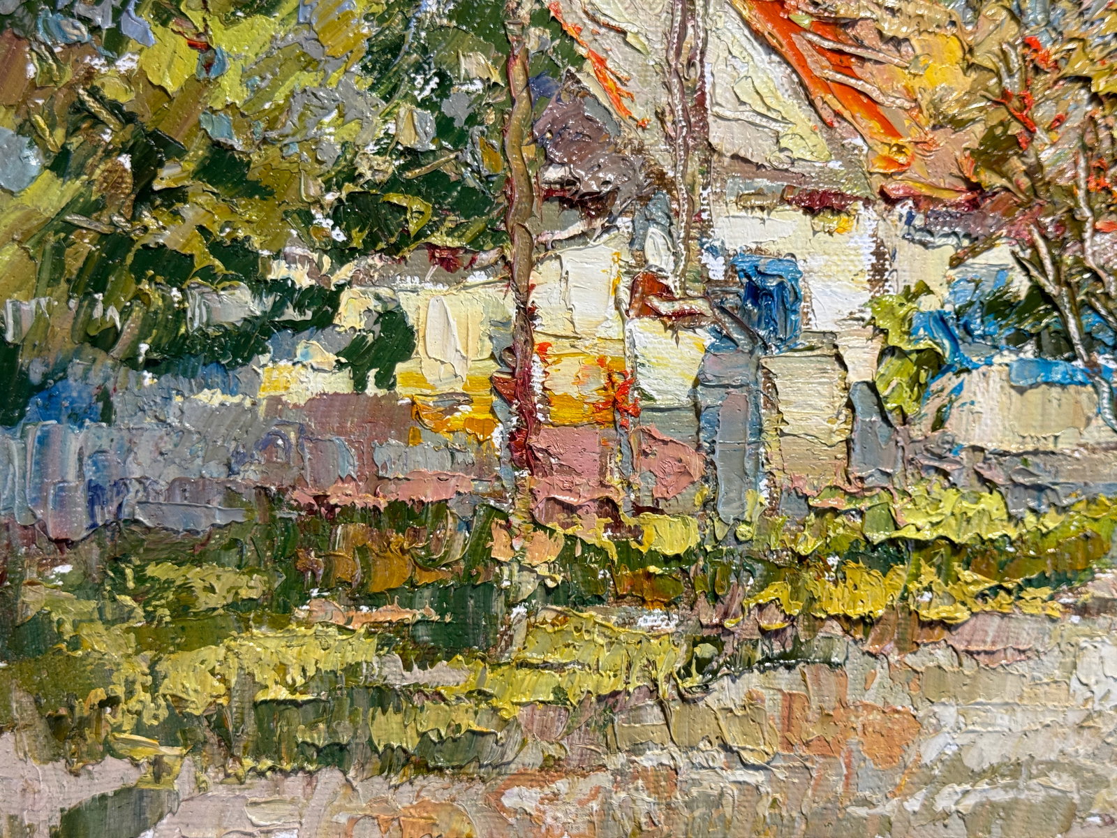Oil painting with frame Peasant house in the Caucasus K. Leonid - 6