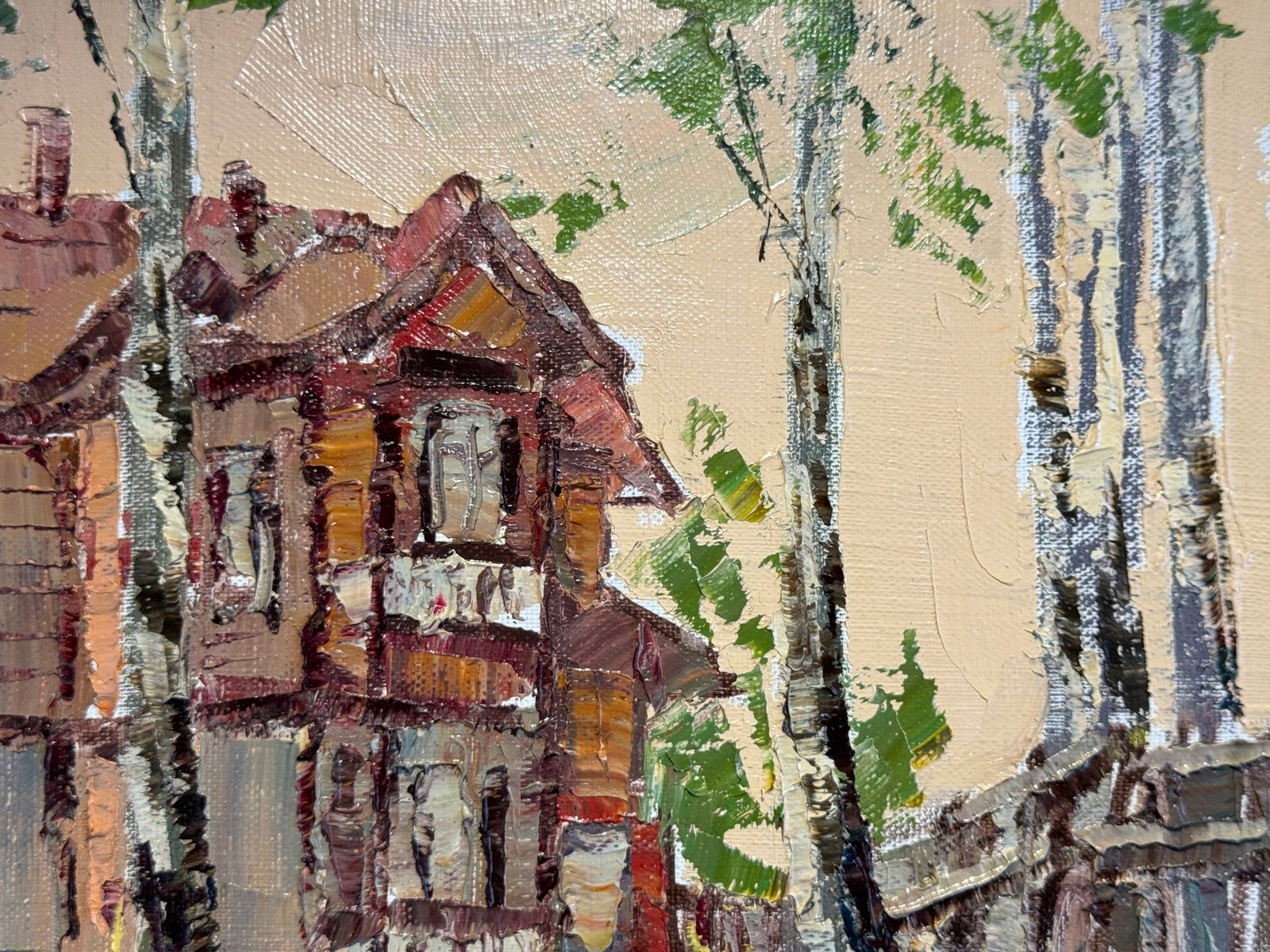 Oil painting with frame Truskavets old villa K. Leonid - 3