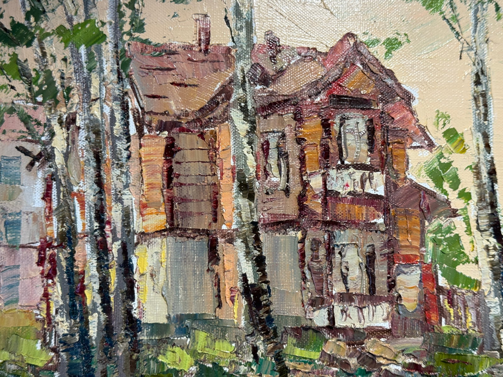 Oil painting with frame Truskavets old villa K. Leonid - 6