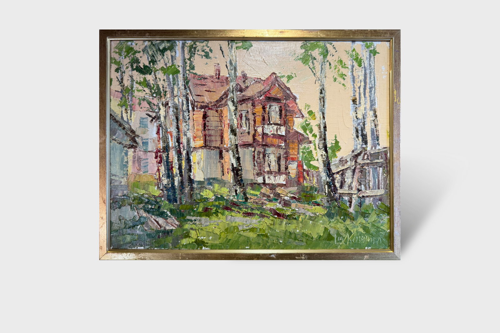 Oil painting with frame Truskavets old villa K. Leonid - 8
