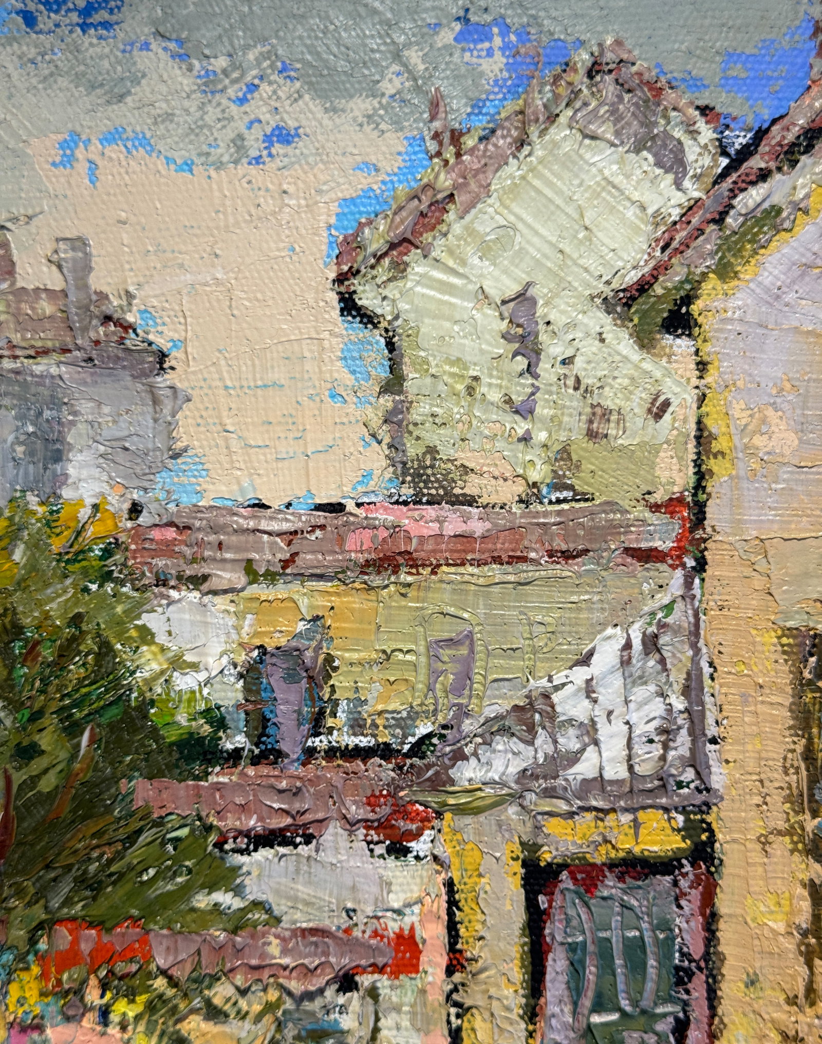 Oil painting with frame yard K. Leonid - 4