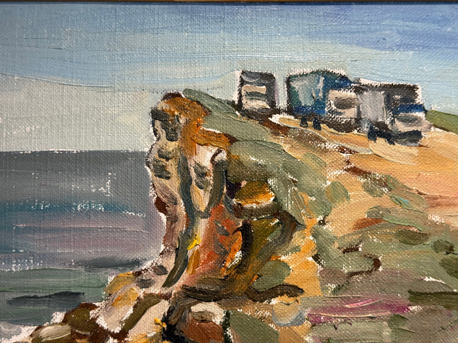Oil painting with frame Sevastopol, 35th battery K. Leonid - 2