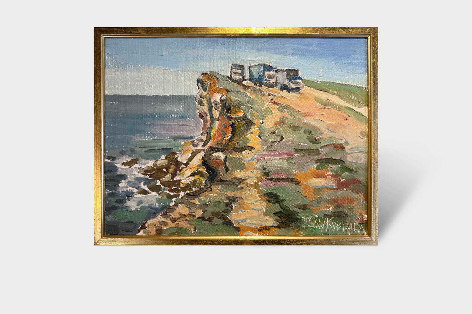 Oil painting with frame Sevastopol, 35th battery K. Leonid - 8